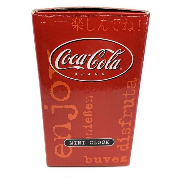 Coca-Cola Mini Clock Polar Bear w/Heart Vintage 2001 CCM67 3" Tested Working 377 - Picture 15 of 16